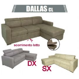 Divano-letto angolare DALLAS + Chaise longue reversibile