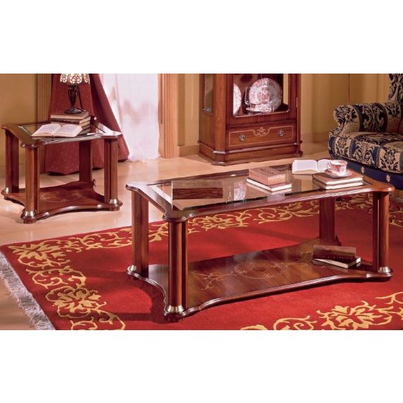 Tavolino da salotto EVELYN  noce intarsiato