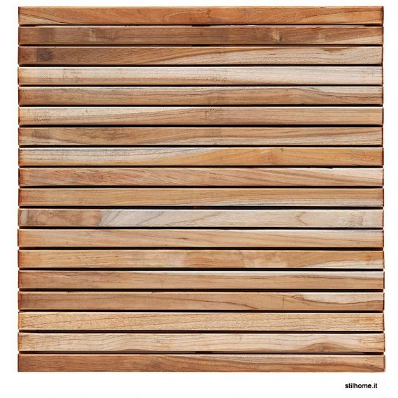 Piastrella in Teak 50 x 50 listellare
