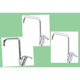 Miscelatore monocomando per lavello cucina inclinato canna squadra alta