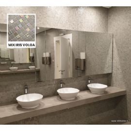 Mosaico vetroso MIX iridato cm. 33,5 x 33,5  ( tessere da mm. 25 )