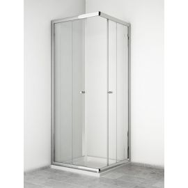 Box doccia angolare h. 1,90 mt. cristallo temperato di sicurezza 6 mm.